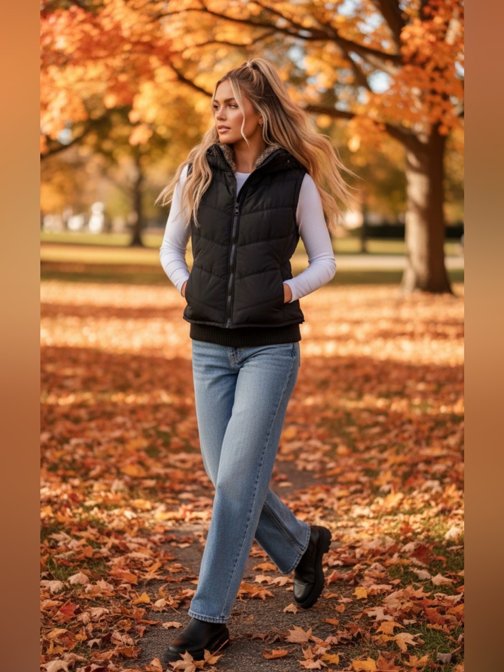 (#80) AMERICAN EAGLE Hooded Vest
